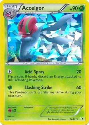 Accelgor - 12/101 (Cracked Ice Holo)/101 - Holofoil - Holo Rare