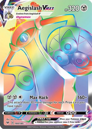 Aegislash VMAX (Secret) 190 - Holofoil - Secret Rare