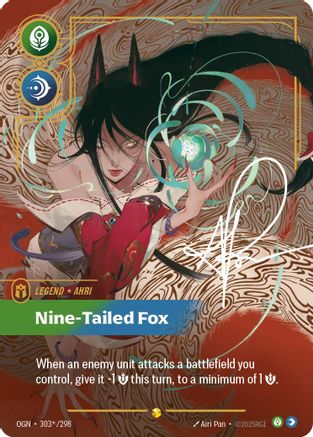 Ahri - Nine-Tailed Fox (Alternate Art) (303*/298) - Origins