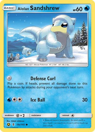 Alolan Sandshrew - 19a/145/145 - Holofoil - Promo