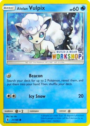 Alolan Vulpix (Build-A-Bear Workshop Exclusive) 021/145 - Promo