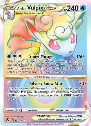 Alolan Vulpix VSTAR (Secret) 197 - Holofoil - Secret Rare