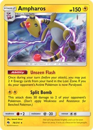 Ampharos - 78/214 (SM Lost Thunder)/214 - Rare