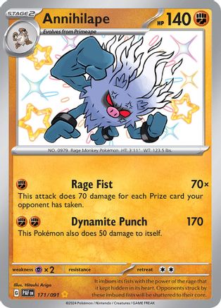 Annihilape 171/091 - Holofoil - Shiny Rare
