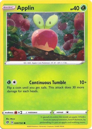 Applin (Cosmos Holo) 020/192 - Holofoil - Promo