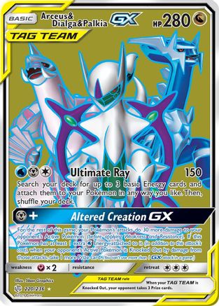 Arceus & Dialga & Palkia GX (Full Art) - Holofoil - Ultra Rare