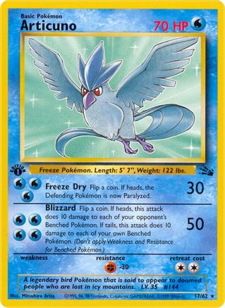 Articuno (17) (17) 017 - 1st Edition - Rare