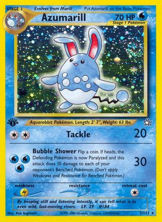 Azumarill 002 - 1st Edition Holofoil - Holo Rare