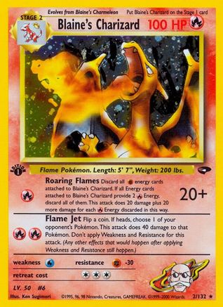 Blaine's Charizard/132 - 1st Edition Holofoil - Holo Rare