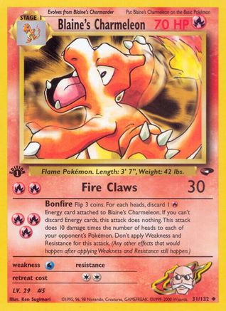 Blaine's Charmeleon 031 - 1st Edition - Uncommon