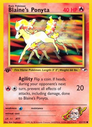 Blaine's Ponyta 063 - 1st Edition - Common