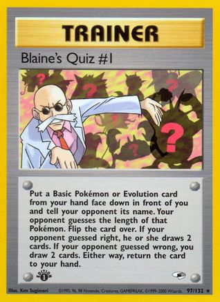 Blaine's Quiz #1 097 - 1st Edition - Rare