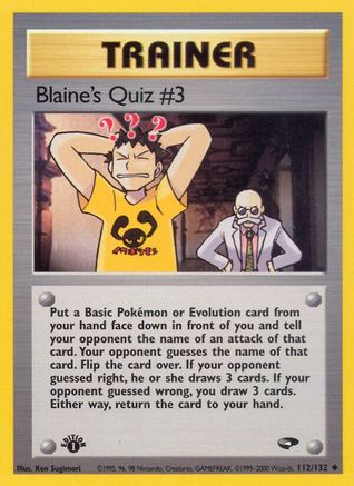 Blaine's Quiz #3 112 - 1st Edition - Uncommon