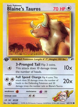 Blaine's Tauros 064 - 1st Edition - Common
