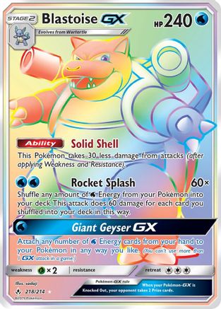 Blastoise GX (Secret) - Holofoil - Secret Rare