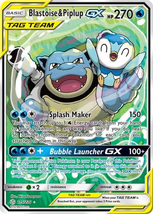 Blastoise & Piplup GX (Alternate Full Art)/236 - Holofoil - Ultra Rare