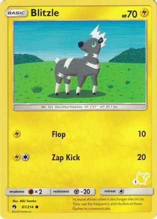 Blitzle - 81/214 (#1 Pikachu Stamped)/214 - Promo