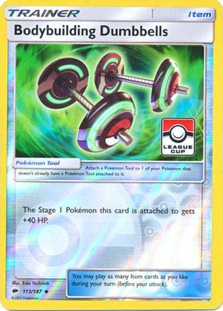 Bodybuilding Dumbbells (League Cup) 113/147 - Reverse Holofoil - Promo