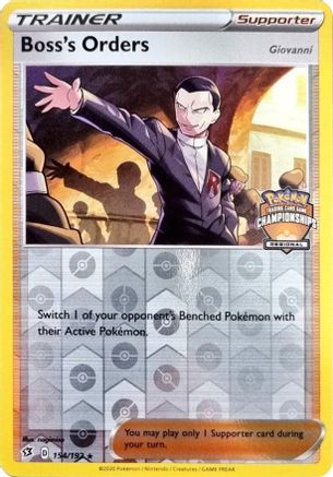 Boss's Orders - 154/192 (Regional Championships)/192 - Reverse Holofoil - Promo