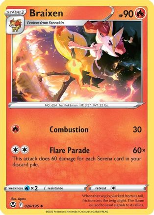 Braixen 026 - Uncommon