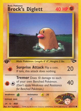 Brock's Diglett 067 - 1st Edition - Common