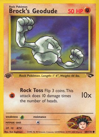 Brock's Geodude 068 - 1st Edition - Common