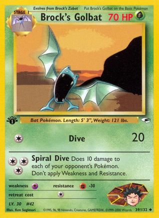 Brock's Golbat 039 - 1st Edition - Uncommon