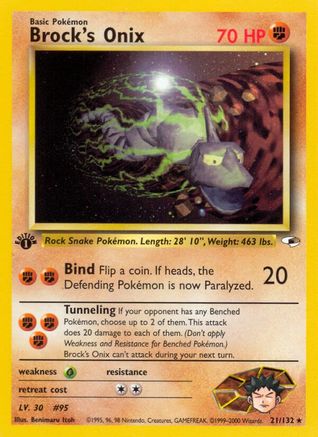 Brock's Onix (21) (21) 021 - 1st Edition - Rare