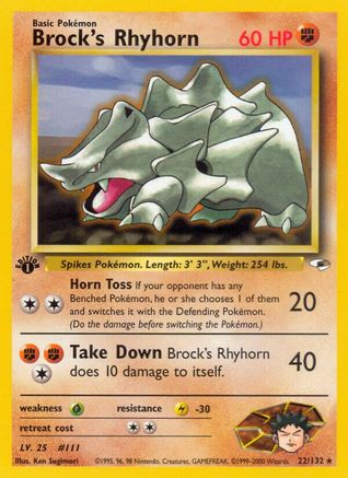 Brock's Rhyhorn (22) (22) 022 - 1st Edition - Rare