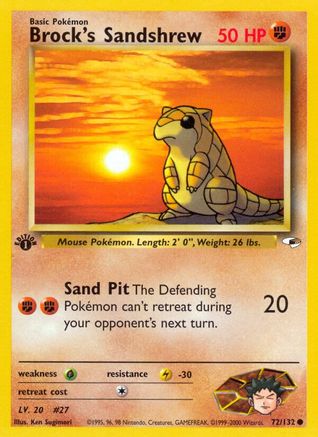 Brock's Sandshrew (72) (72) 072 - 1st Edition - Common