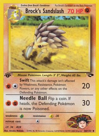 Brock's Sandslash 036 - 1st Edition - Uncommon