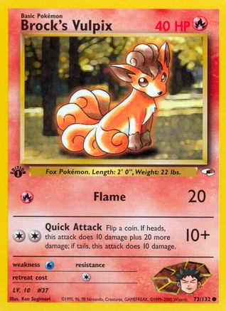 Brock's Vulpix 073 - 1st Edition - Common