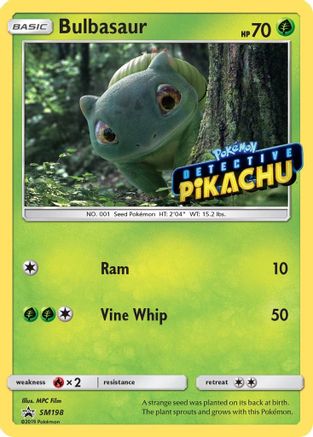 Bulbasaur - SM198 (Detective Pikachu Stamped) - Holofoil - Promo