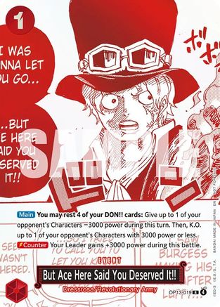 But Ace Here Said You Deserved It!! (3rd Anniversary Treasure Campaign Pack) (OP13-019) - Rare