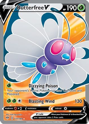 Butterfree V (Full Art) 177 - Holofoil - Ultra Rare