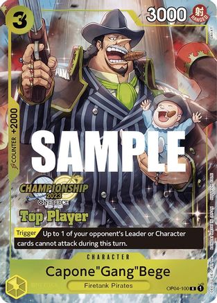 Capone"Gang"Bege (CS 2023 Top Players Pack) (OP04-100) - Rare