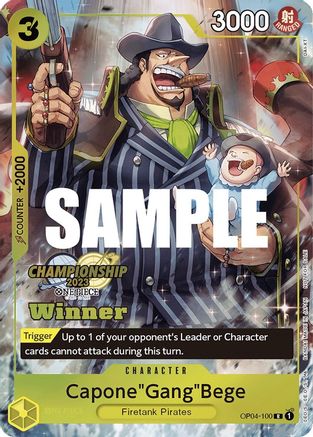 Capone"Gang"Bege (CS 2023 Top Players Pack) [Winner] (OP04-100) - Rare