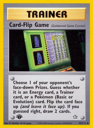 Card-Flip Game (Goldenrod Game Corner) 092 - 1st Edition - Uncommon