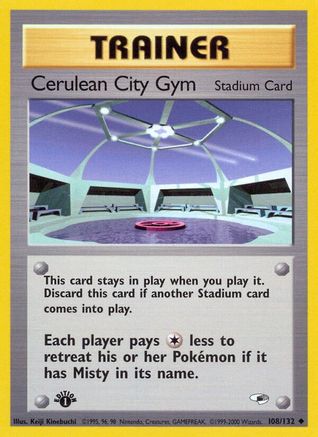 Cerulean City Gym 108 - 1st Edition - Uncommon
