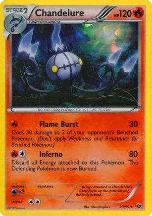 Chandelure - 20/99 (Cracked Ice Holo)/99 - Holofoil - Promo