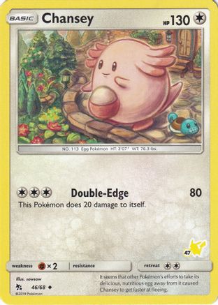 Chansey - 46/68 (#47 Pikachu Stamped)/68 - Promo