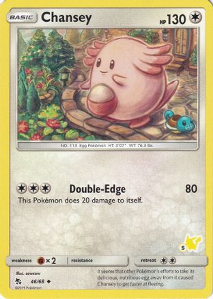 Chansey - 46/68 (#5 Pikachu Stamped)/68 - Promo