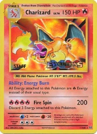 Charizard - 11/108 (Prerelease)/108 - Holofoil - Promo