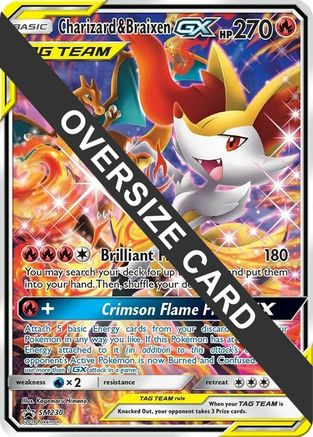 Charizard & Braixen GX - SM230 (SM Black Star Promo) - Holofoil - Promo
