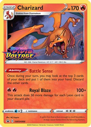 Charizard (Prerelease) SWSH066 - Holofoil - Promo