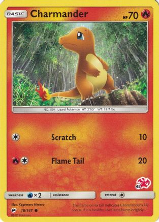 Charmander (#42 Charizard Stamped) 018/147 - Common