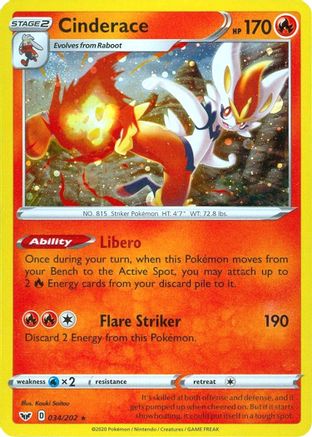 Cinderace (Cosmos Holo) 034/202 - Holofoil - Promo