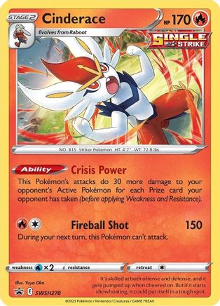 Cinderace SWSH278 - Holofoil - Promo