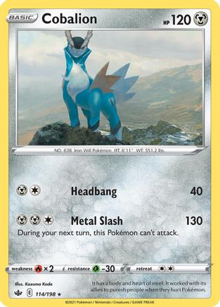 Cobalion - 114/198/198 - Rare
