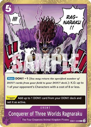 Conquerer of Three Worlds Ragnaraku (EB01-039) - Rare